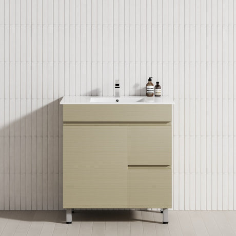 2-Drawer 1-Door 750/900/1200mm Bathroom Freestanding Leg Vanity Single Multi-Colour Cabinet Only