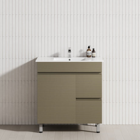 2-Drawer 1-Door 750/900/1200mm Bathroom Freestanding Leg Vanity Single Multi-Colour Cabinet Only