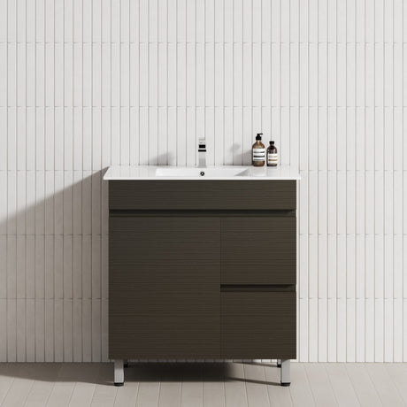 2-Drawer 1-Door 750/900/1200mm Bathroom Freestanding Leg Vanity Single Multi-Colour Cabinet Only