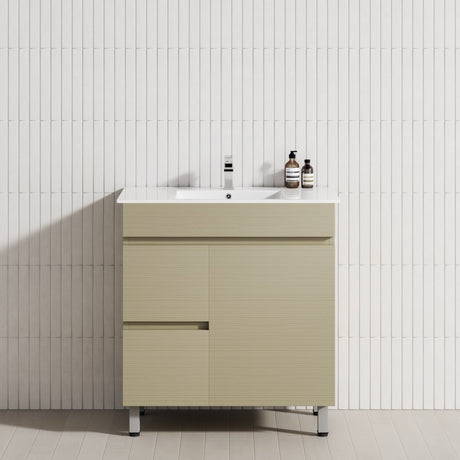 2-Drawer 1-Door 750/900/1200mm Bathroom Freestanding Leg Vanity Single Multi-Colour Cabinet Only