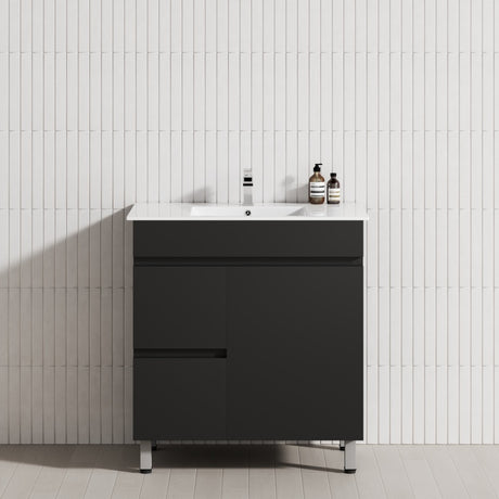 2-Drawer 1-Door 750/900/1200mm Bathroom Freestanding Leg Vanity Single Multi-Colour Cabinet Only