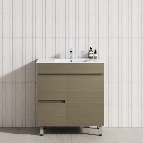 2-Drawer 1-Door 750/900/1200mm Bathroom Freestanding Leg Vanity Single Multi-Colour Cabinet Only