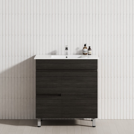 2-Drawer 1-Door 750/900/1200mm Bathroom Freestanding Leg Vanity Single Multi-Colour Cabinet Only