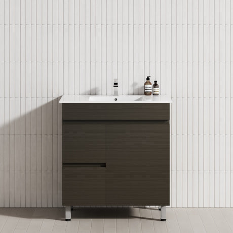 2-Drawer 1-Door 750/900/1200mm Bathroom Freestanding Leg Vanity Single Multi-Colour Cabinet Only