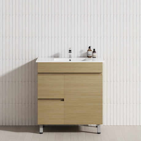 2-Drawer 1-Door 750/900/1200mm Bathroom Freestanding Leg Vanity Single Multi-Colour Cabinet Only