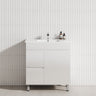750mm Narrow Freestanding Bathroom Vanity with Legs 2-Drawer 1-Door Multi-Colour Cabinet Only