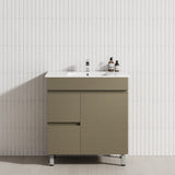 750Mm Narrow Freestanding Bathroom Vanity With Legs 2-Drawer 1-Door Multi-Colour Cabinet Only