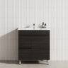 750mm Narrow Freestanding Bathroom Vanity with Legs 2-Drawer 1-Door Multi-Colour Cabinet Only