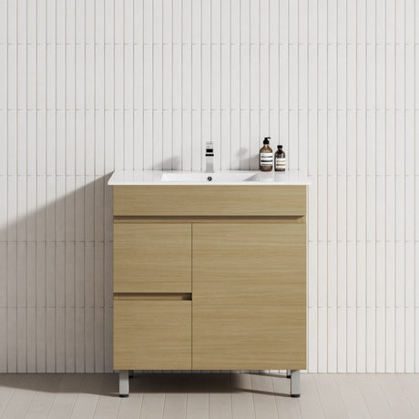 750Mm Narrow Freestanding Bathroom Vanity With Legs 2-Drawer 1-Door Multi-Colour Cabinet Only