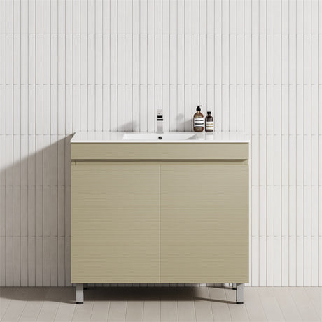2-Door 600/750/900mm Narrow Freestanding Bathroom Vanity with Legs Multi-Colour Cabinet Only