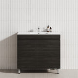 2-Door 600/750/900mm Narrow Freestanding Bathroom Vanity with Legs Multi-Colour Cabinet Only