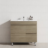 2-Drawer 600/750/900/1200Mm Freestanding Bathroom Vanity With Legs Multi-Colour Cabinet Only