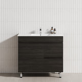 2-Drawer 600/750/900/1200Mm Freestanding Bathroom Vanity With Legs Multi-Colour Cabinet Only