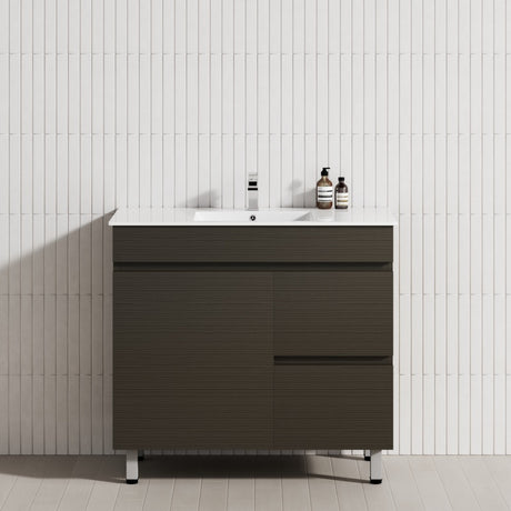 2-Drawer 1-Door 750/900/1200mm Bathroom Freestanding Leg Vanity Single Multi-Colour Cabinet Only