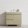 2-Drawer 600/750/900/1200Mm Freestanding Bathroom Vanity With Legs Multi-Colour Cabinet Only