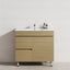 2-Drawer 600/750/900/1200Mm Freestanding Bathroom Vanity With Legs Multi-Colour Cabinet Only