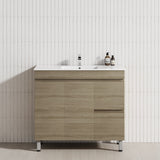 900/1200Mm 2-Drawer 2-Door Bathroom Freestanding Leg Vanity Single Multi-Colour Cabinet Only