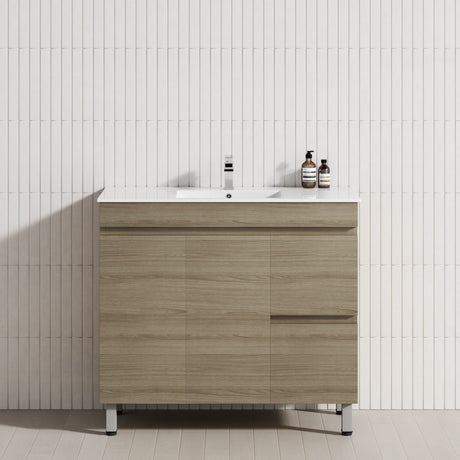2-Drawer 2-Door 900/1200mm Bathroom Freestanding Leg Vanity Single Multi-Colour Cabinet Only