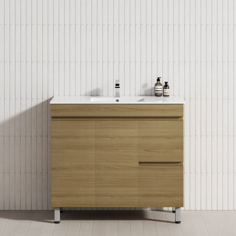 2-Drawer 2-Door 900/1200mm Bathroom Freestanding Leg Vanity Single Multi-Colour Cabinet Only