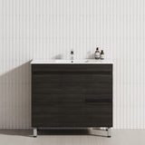 900/1200Mm 2-Drawer 2-Door Bathroom Freestanding Leg Vanity Single Multi-Colour Cabinet Only
