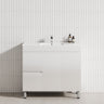 900/1200Mm 2-Drawer 2-Door Bathroom Freestanding Leg Vanity Single Multi-Colour Cabinet Only
