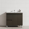 900/1200Mm 2-Drawer 2-Door Bathroom Freestanding Leg Vanity Single Multi-Colour Cabinet Only