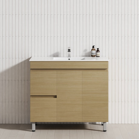 2-Drawer 2-Door 900/1200mm Bathroom Freestanding Leg Vanity Single Multi-Colour Cabinet Only