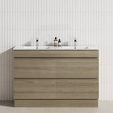 4-Drawer 1200/1500/1800mm Freestanding Bathroom Vanity Kickboard Single/Double Multi-Colour Cabinet Only