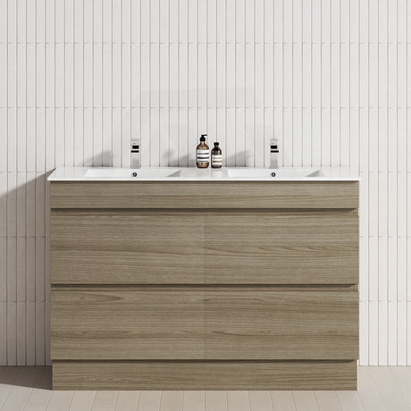 4-Drawer 1200/1500/1800mm Freestanding Bathroom Vanity Kickboard Single/Double Multi-Colour Cabinet Only