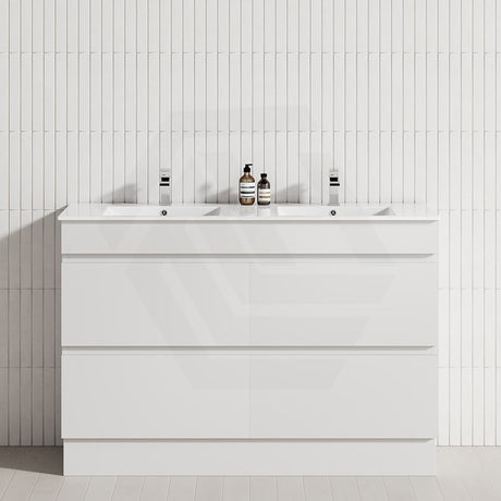 4-Drawer 1200/1500/1800mm Freestanding Bathroom Vanity Kickboard Single/Double Multi-Colour Cabinet Only