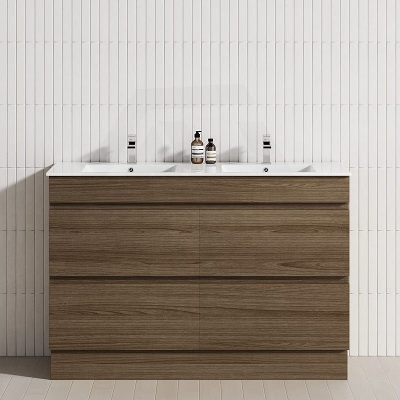 4-Drawer 1200/1500/1800mm Freestanding Bathroom Vanity Kickboard Single/Double Multi-Colour Cabinet Only