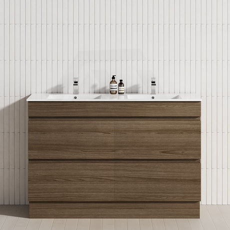 4-Drawer 1200/1500/1800mm Freestanding Bathroom Vanity Kickboard Single/Double Multi-Colour Cabinet Only