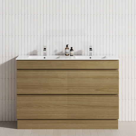 4-Drawer 1200/1500/1800mm Freestanding Bathroom Vanity Kickboard Single/Double Multi-Colour Cabinet Only
