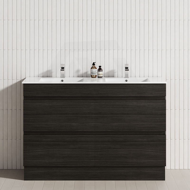 4-Drawer 1200/1500/1800mm Freestanding Bathroom Vanity Kickboard Single/Double Multi-Colour Cabinet Only