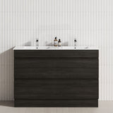 4-Drawer 1200/1500/1800mm Freestanding Bathroom Vanity Kickboard Single/Double Multi-Colour Cabinet Only
