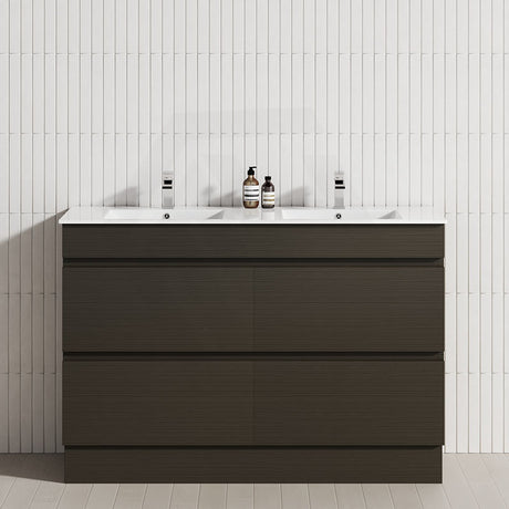 4-Drawer 1200/1500/1800mm Freestanding Bathroom Vanity Kickboard Single/Double Multi-Colour Cabinet Only