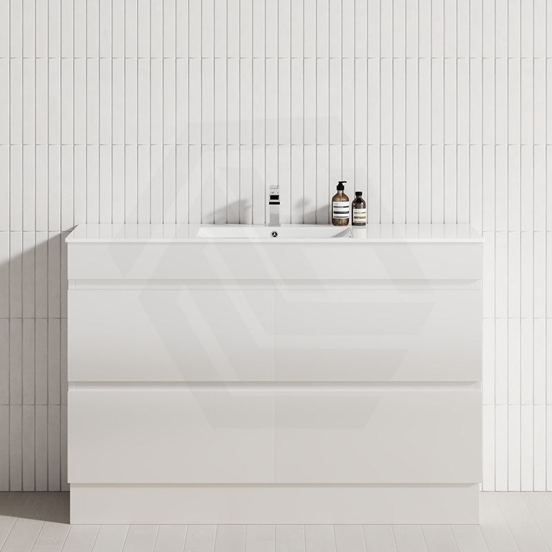 4-Drawer 1200/1500/1800mm Freestanding Bathroom Vanity Kickboard Single/Double Multi-Colour Cabinet Only