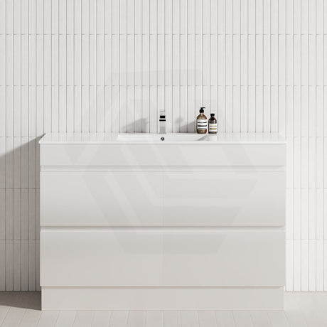 4-Drawer 1200/1500/1800mm Freestanding Bathroom Vanity Kickboard Single/Double Multi-Colour Cabinet Only