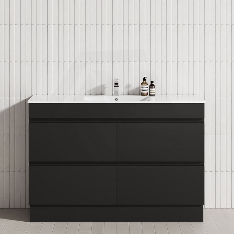4-Drawer 1200/1500/1800mm Freestanding Bathroom Vanity Kickboard Single/Double Multi-Colour Cabinet Only