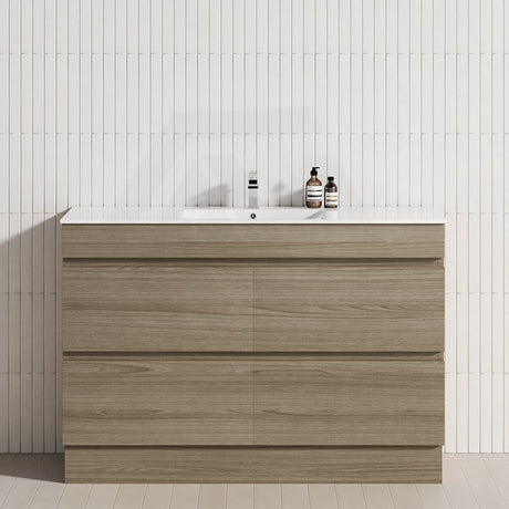 4-Drawer 1200/1500/1800mm Freestanding Bathroom Vanity Kickboard Single/Double Multi-Colour Cabinet Only