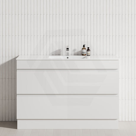 4-Drawer 1200/1500/1800mm Freestanding Bathroom Vanity Kickboard Single/Double Multi-Colour Cabinet Only
