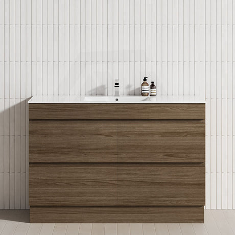 4-Drawer 1200/1500/1800mm Freestanding Bathroom Vanity Kickboard Single/Double Multi-Colour Cabinet Only