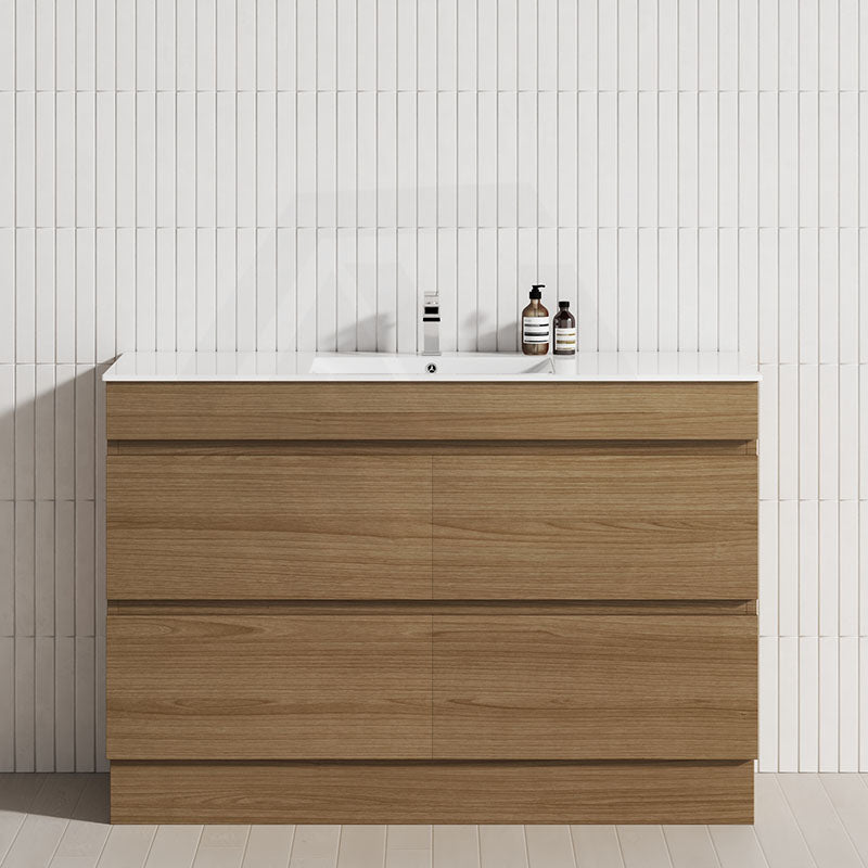 4-Drawer 1200/1500/1800mm Freestanding Bathroom Vanity Kickboard Single/Double Multi-Colour Cabinet Only