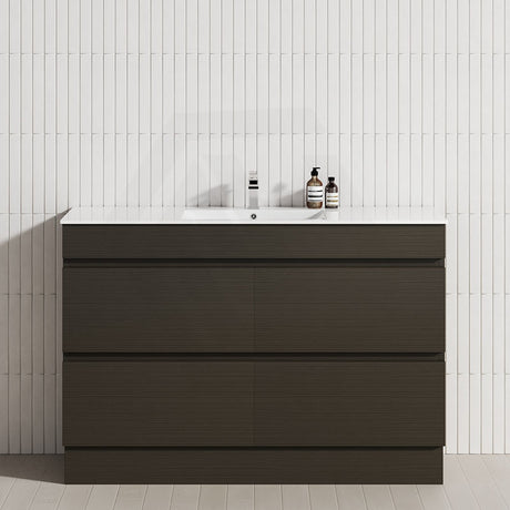 4-Drawer 1200/1500/1800mm Freestanding Bathroom Vanity Kickboard Single/Double Multi-Colour Cabinet Only