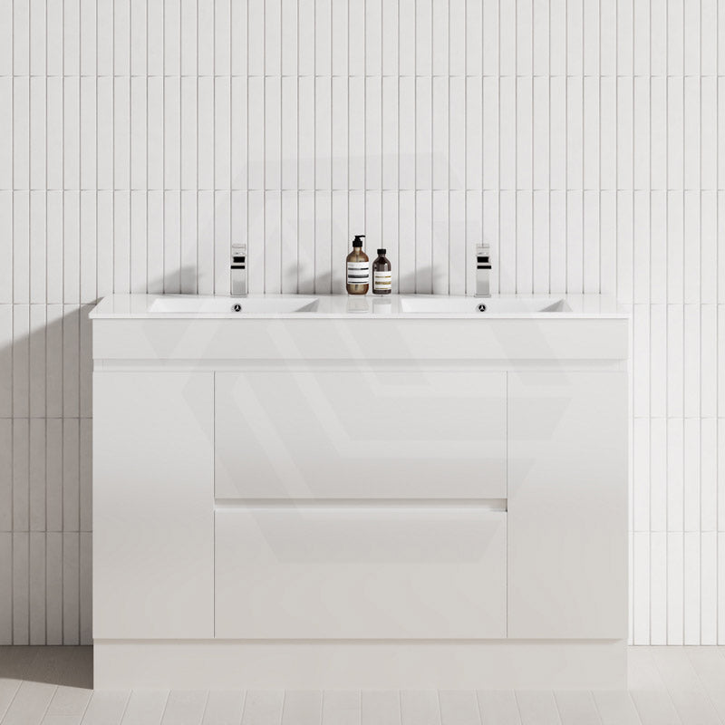 2-Door 2-Mid-Drawer 1200/1500/1800mm Freestanding Bathroom Vanity Kickboard Single/Double Multi-Colour Cabinet Only