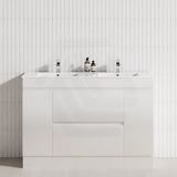 2-Door 2-Mid-Drawer 1200/1500/1800mm Freestanding Bathroom Vanity Kickboard Single/Double Multi-Colour Cabinet Only