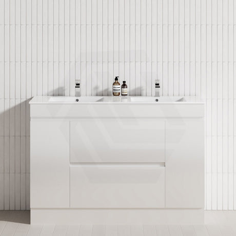2-Door 2-Mid-Drawer 1200/1500/1800mm Freestanding Bathroom Vanity Kickboard Single/Double Multi-Colour Cabinet Only