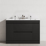 2-Door 2-Mid-Drawer 1200/1500/1800mm Freestanding Bathroom Vanity Kickboard Single/Double Multi-Colour Cabinet Only
