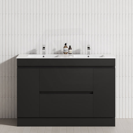 2-Door 2-Mid-Drawer 1200/1500/1800mm Freestanding Bathroom Vanity Kickboard Single/Double Multi-Colour Cabinet Only