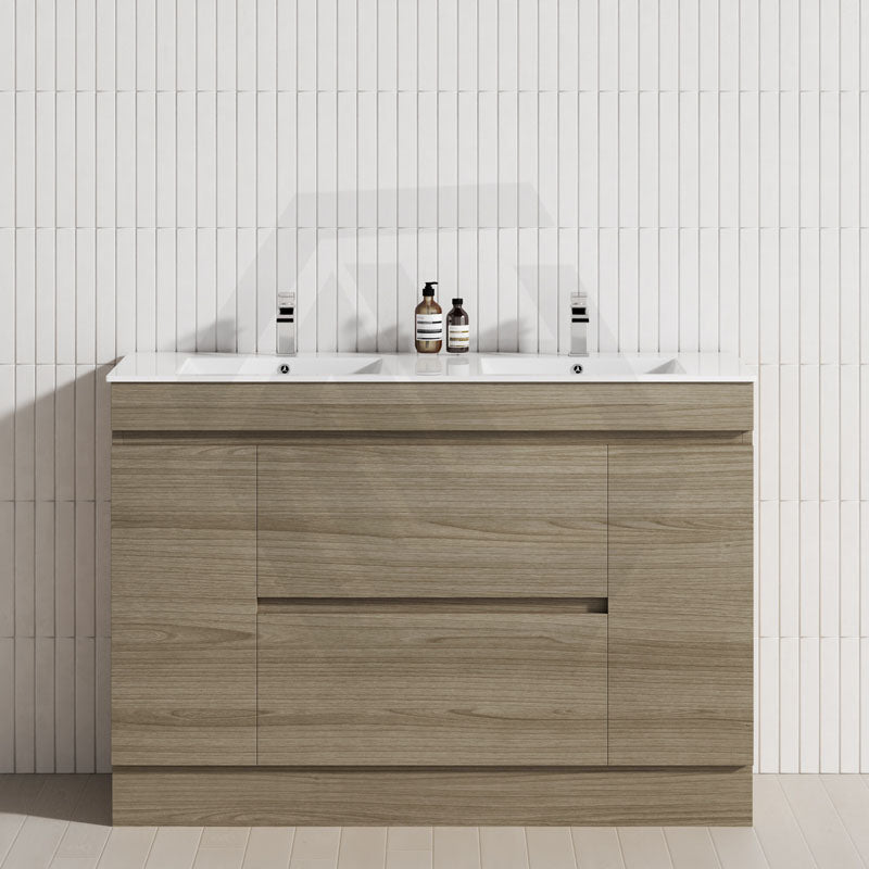 2-Door 2-Mid-Drawer 1200/1500/1800mm Freestanding Bathroom Vanity Kickboard Single/Double Multi-Colour Cabinet Only